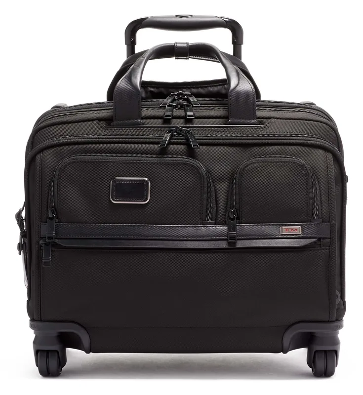 TUMI Alpha Deluxe Wheeled Briefcase