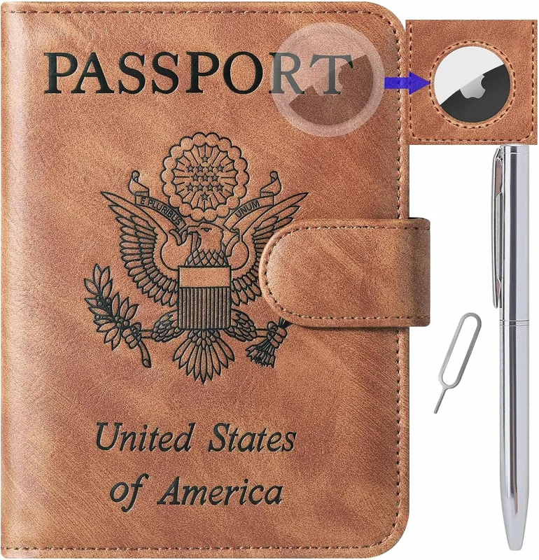 LOHASLIFE AirTag Passport Holder
