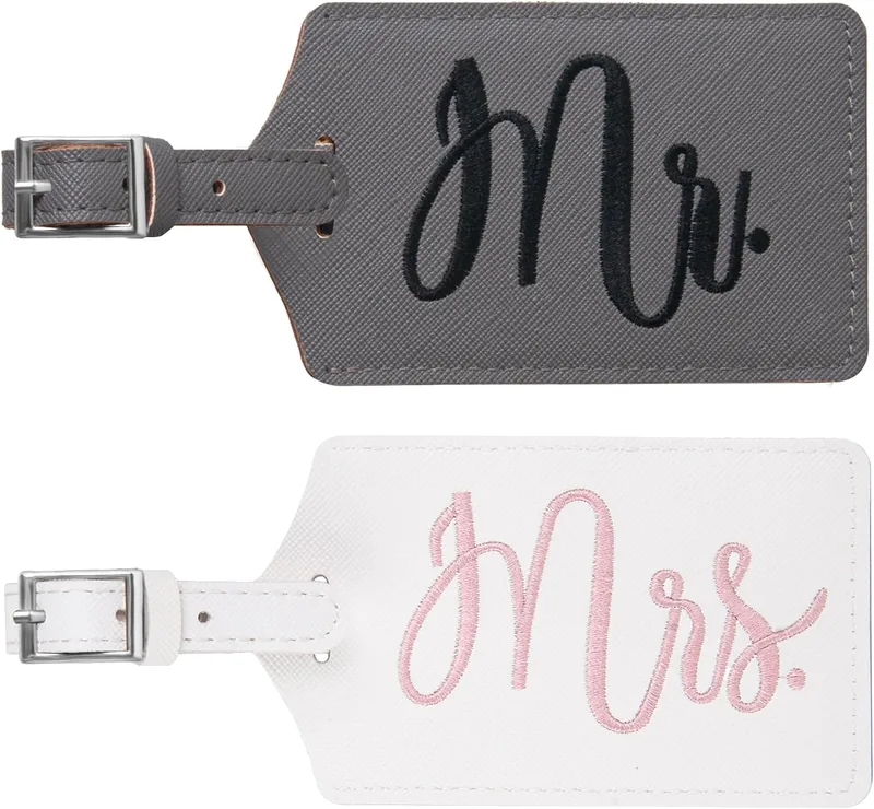 Mr and Mrs Wedding Luggage Tags