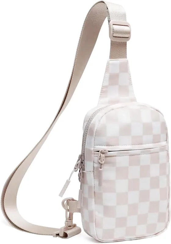 Small Checkered Crossbody Fanny Pack