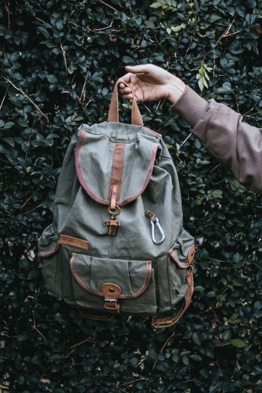 green rucksack bag