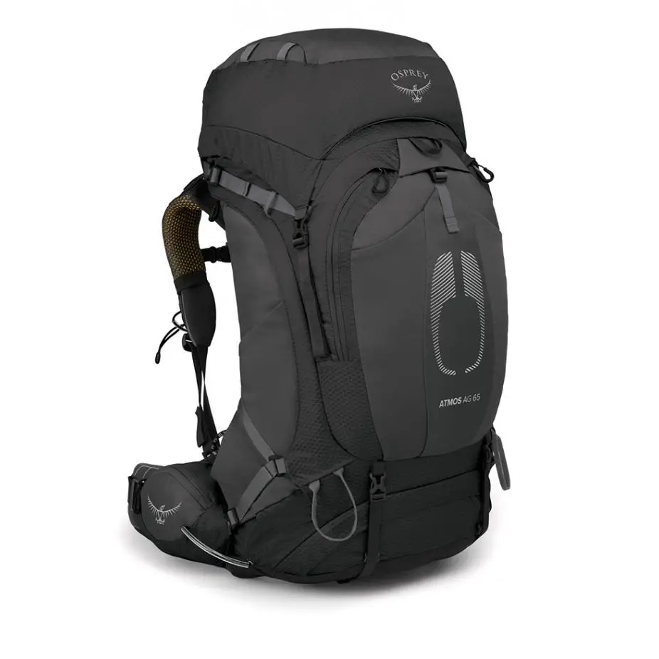 The Osprey Atmos AG 65 in black front