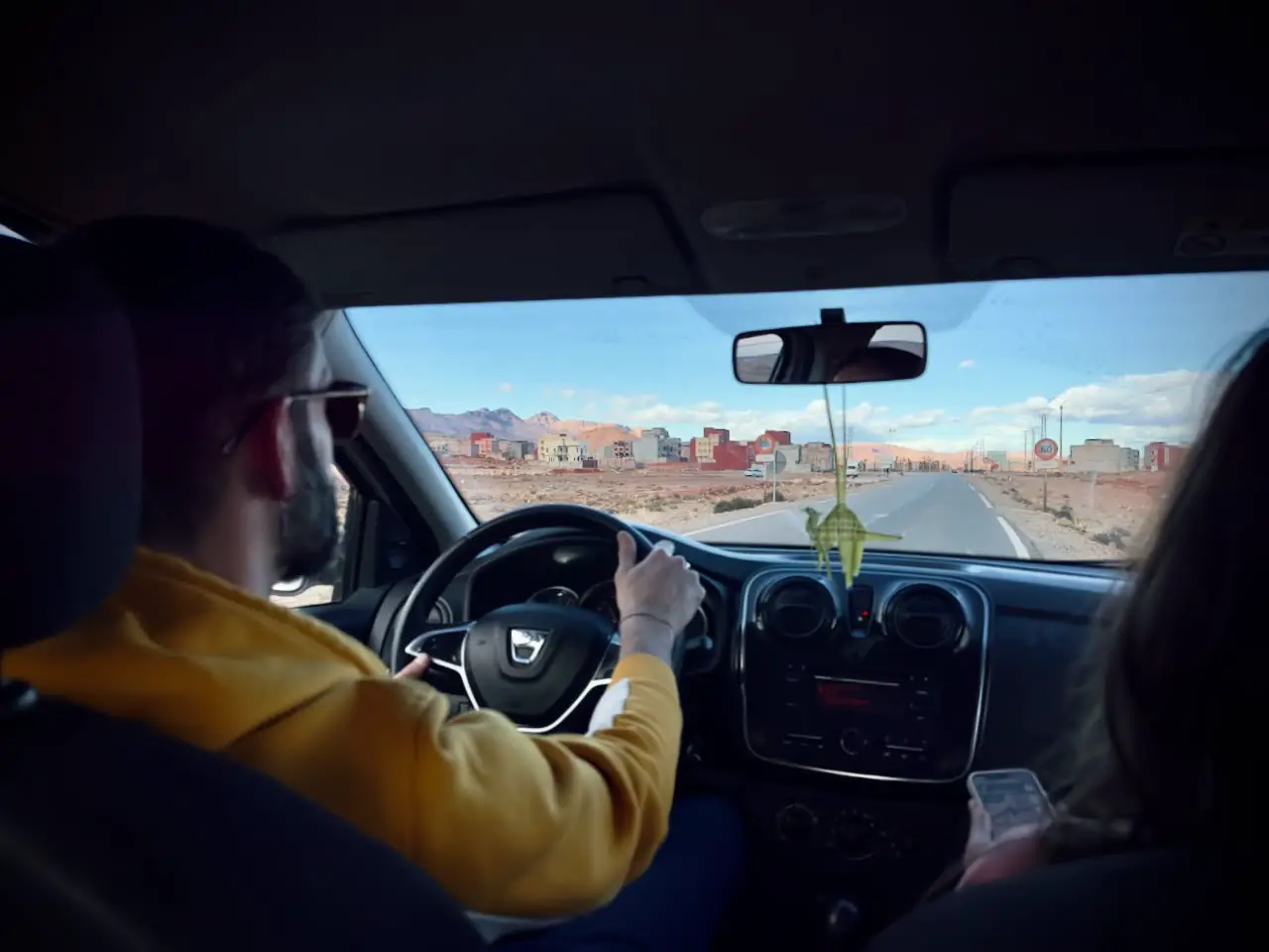 friends driving and traveling through morocco