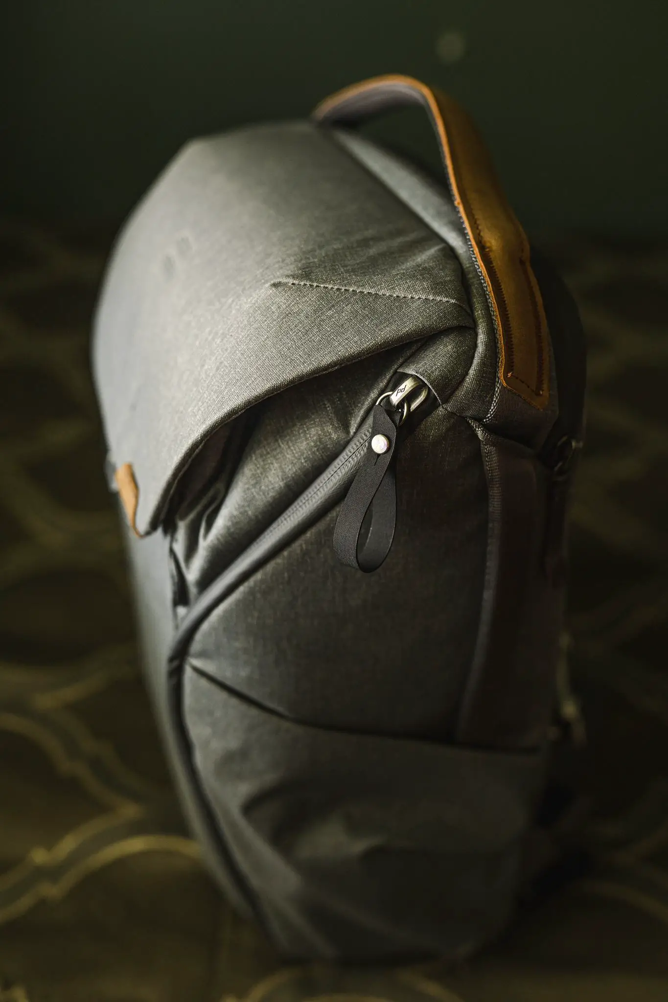 peak design backpack from above