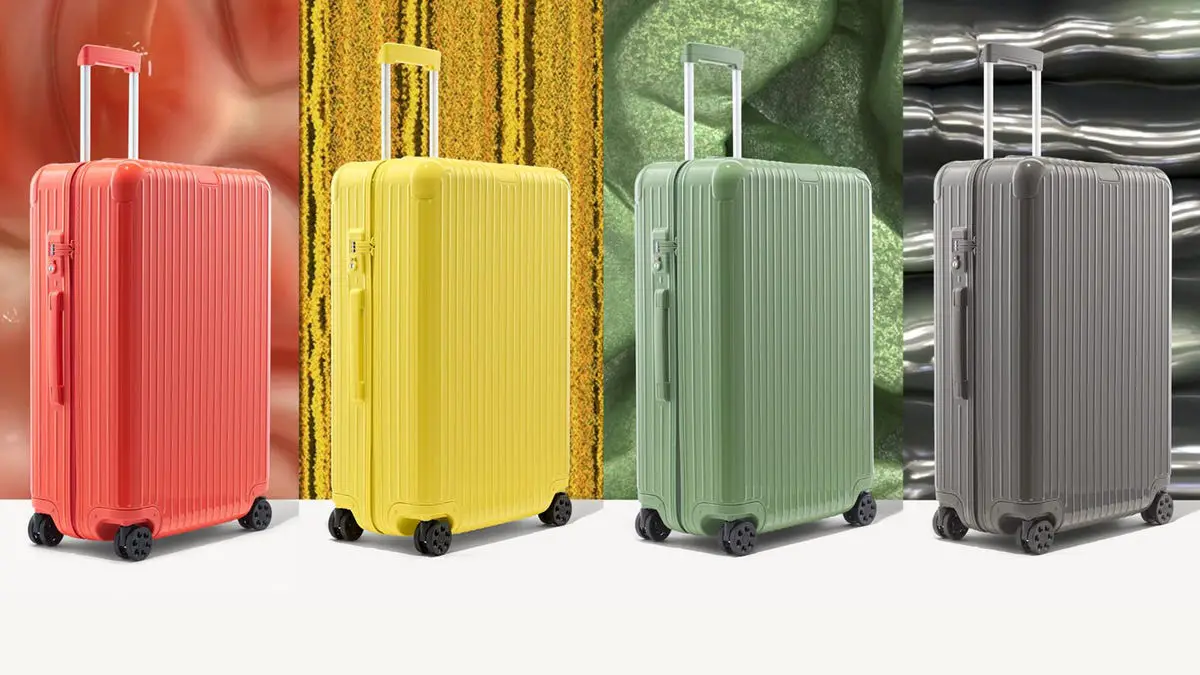 rimowa luxury luggage in different colors