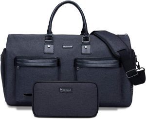 Modoker Convertible Garment Duffel Bag in black