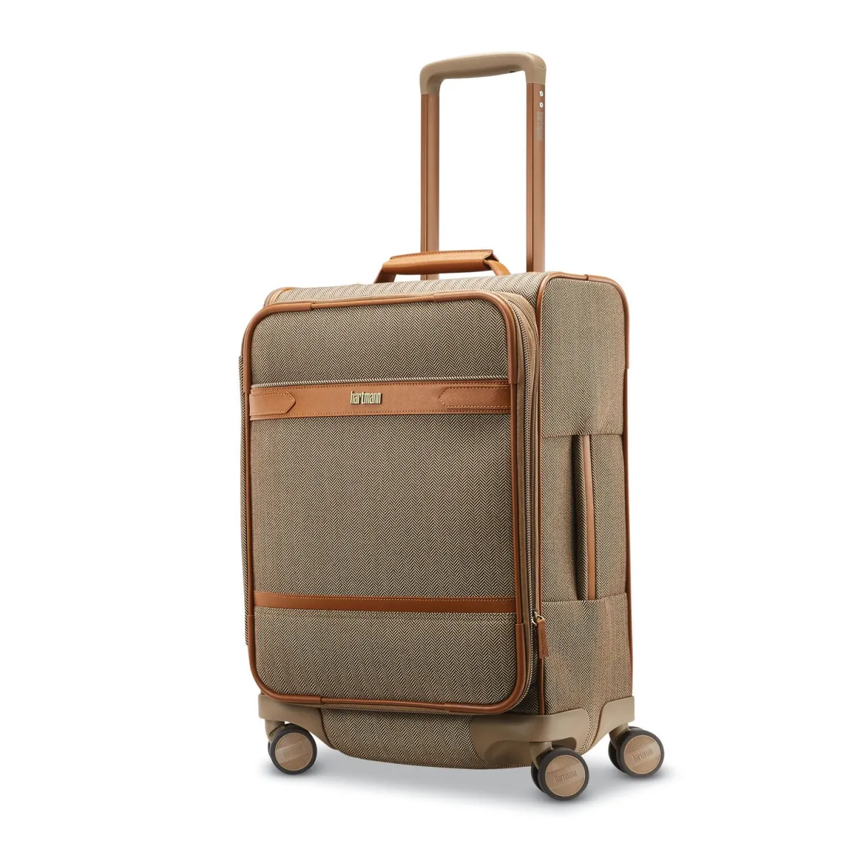 Hartmann Herringbone Deluxe carry-on softside spinner in terracotta