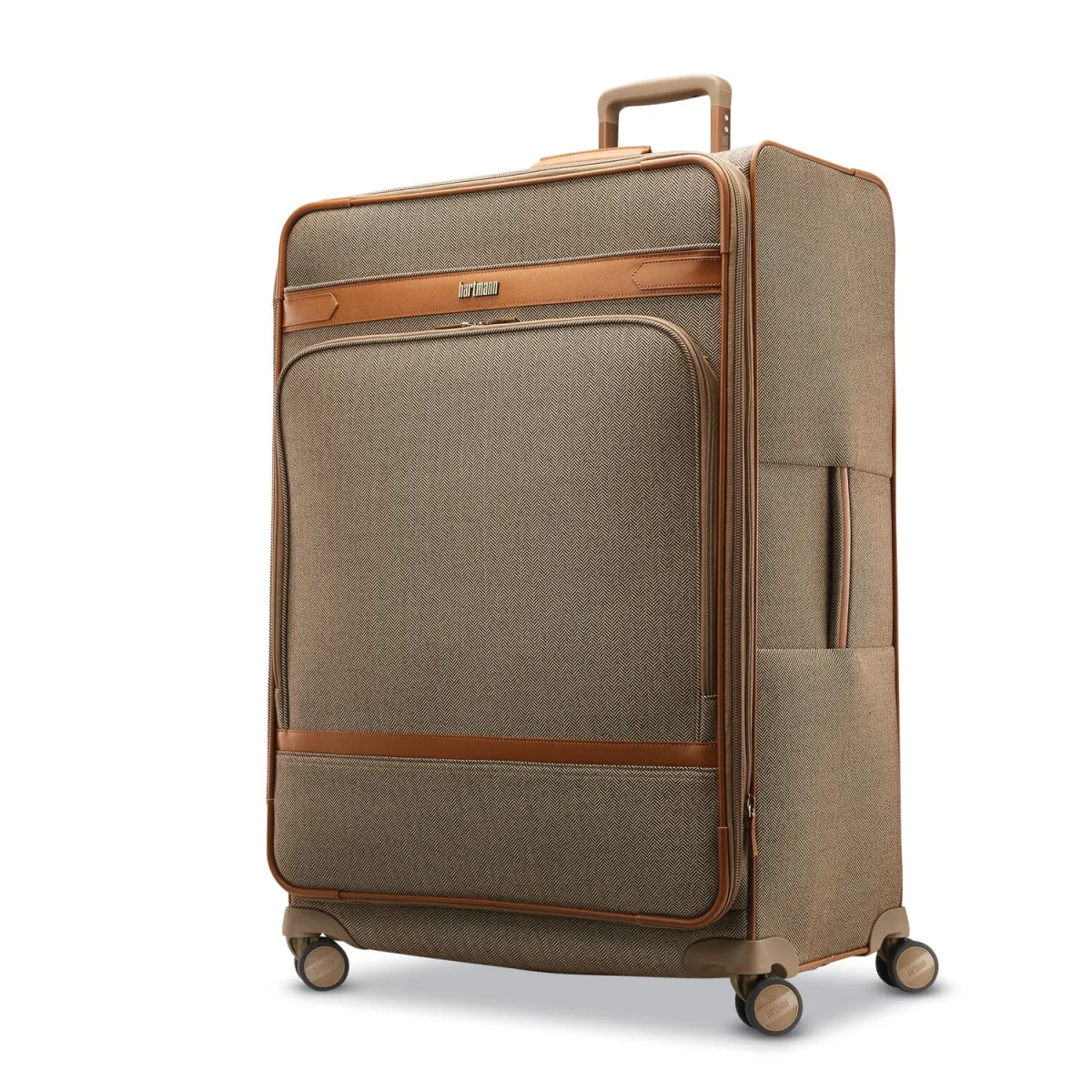 Hartmann Herringbone Deluxe Extended Journey checked spinner in terracotta